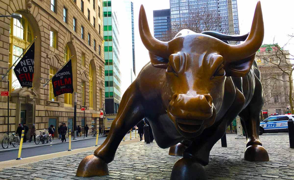 Charging Bull Sculpture in New York city