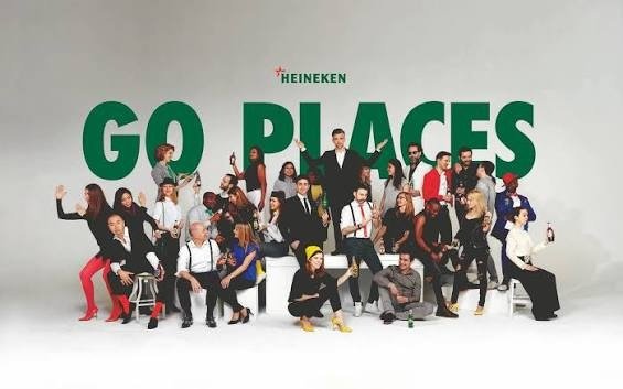 Heineken Go Places campaign image showcasing employer branding content