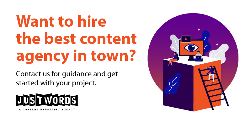 hiring content marketing agency justwords