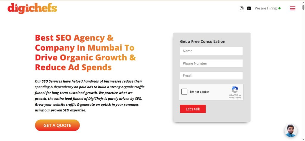 digichefs seo webpage