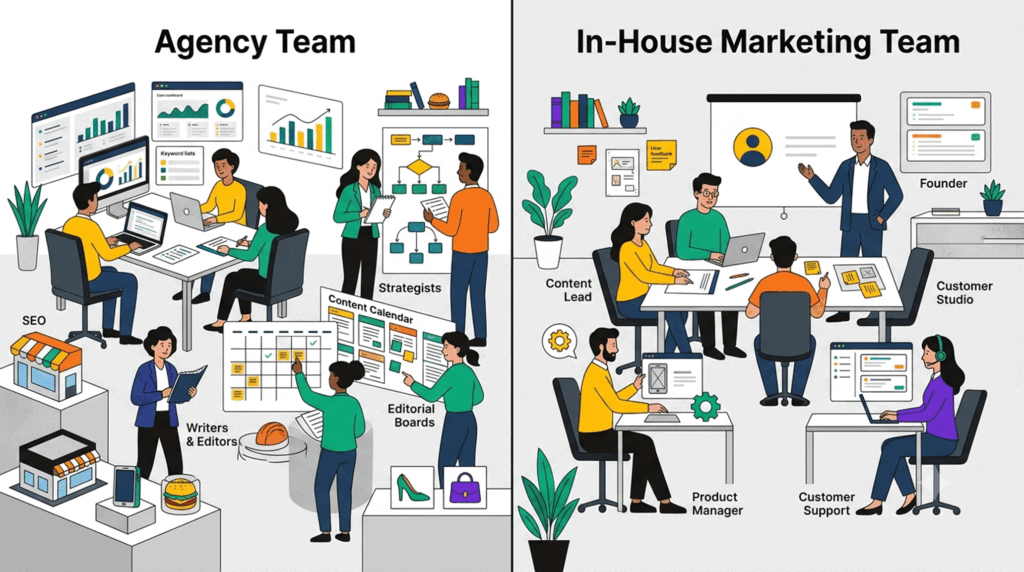 Agency team VS In House marketing team 